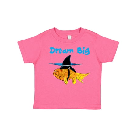 

Inktastic Dream Big Cute Goldfish with Shark Fin Gift Toddler Boy or Toddler Girl T-Shirt