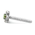 thumbnail image 3 of Sterling Silver Stackable Expressions Peridot, Citrine & Diamond Ring - Size 8, 3 of 3