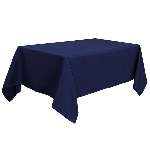 Mantel Rectangular - Mancha Resistente Arrugas Resistente Manteles, Comedor Mantel para Boda Picnic Interior Exterior Mesa Azul marino 60 "x120" Unique Bargains Mantel