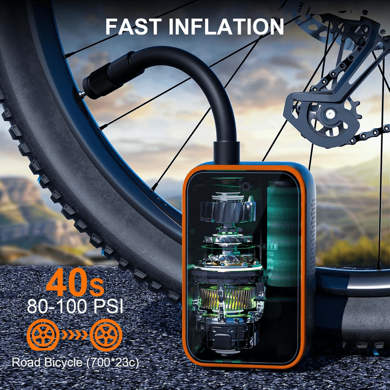 Skeri Electric Bike Tire Pump Mini Bicycle Pump,150PSI Air