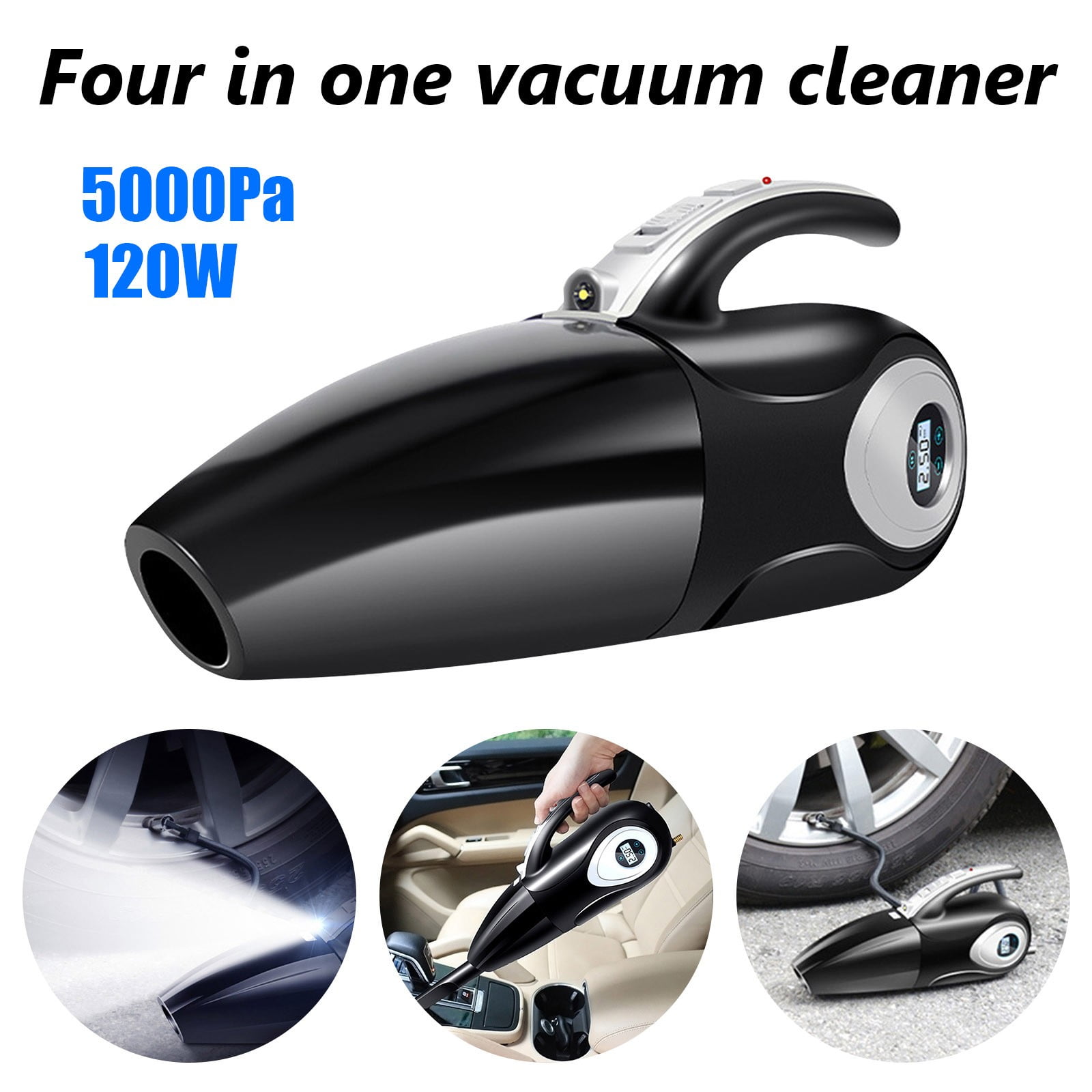 ZFYXGS 4 In 1 Wireless High-power Vacuum Cleaner Wet And Dry Haipa Car Vacuum Cleaner Pump Digital Display
