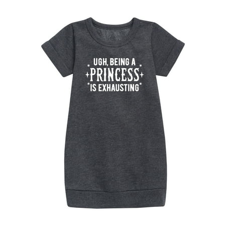 

Instant Message - Princess Exhausting - Toddler & Youth Girls Fleece Dress