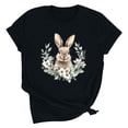 thumbnail image 2 of Yuwull Tops For Women Women'S Tops Easter Fashion Printed Short Sleeved T-Shirt Summer Tops For Women On Clearance6S, 2 of 4