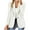 White, variant on Blazer Women's V-neck Zipper Long Sleeve Shirt With Checkered Pattern My Orders Placed