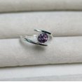thumbnail image 2 of Created Alexandrite Ring, 925 Sterling Silver Ring, Alexandrite Ring, Color Change Stone Ring, Round Cut Alexandrite Ring, Ring for Gift Wedding Gift, 2 of 3