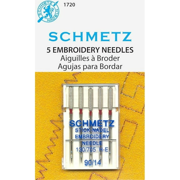 Teamwork Schmetz Embroidery Machine Needles (Size 14/90) - 5 per Package