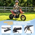thumbnail image 3 of Ktaxon 24V 250W Dirt Bike, Electric Powered Motorcycle, up to 14 mph, Electric Ride on with Shock Absorption Suspension for 10+, Red, 3 of 11