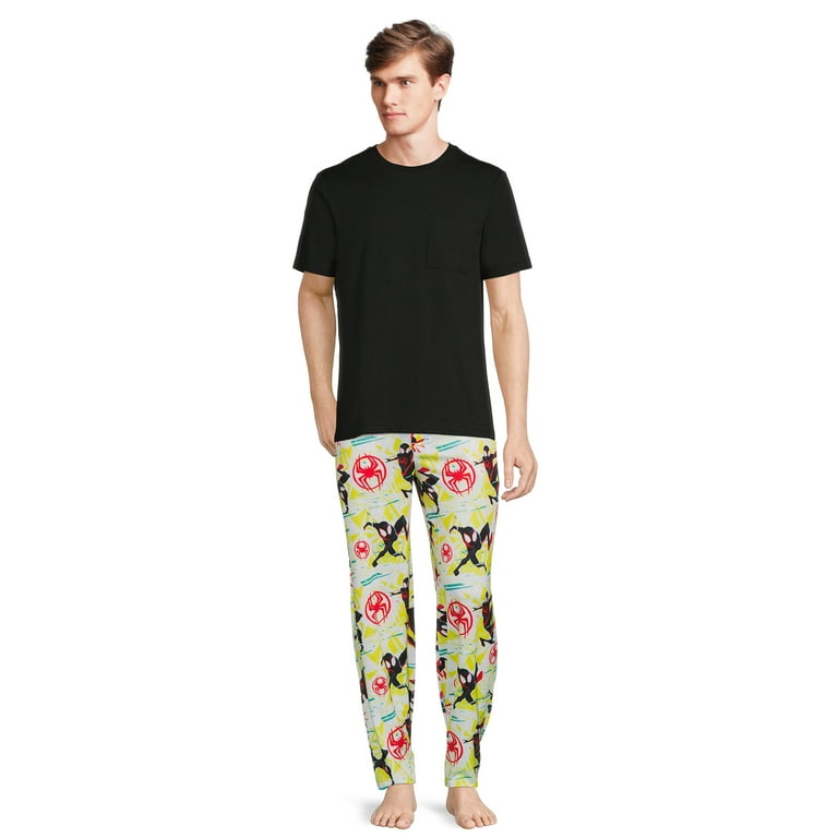 Pantalon de pyjama Marvel Spider-Man Across The Spider-Verse, Noir :  : Mode