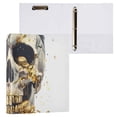 thumbnail image 3 of Skull Eye Patch Gold Coins 3 Ring Binders 1.5 inch Hardcover File Folders with Interior Pockets A4 Size Organizer for School Office Hospital, 3 of 8