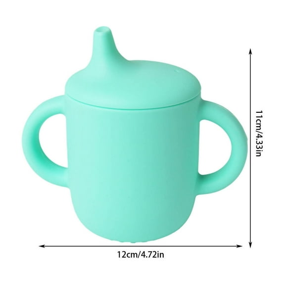 Silicone Sippy Cup with Handles Duckbill Spout Leakproof Training Cup 8 oz for Smooth Transition Easy Grip Dishwasher Safe Spill Proof Cup
