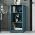 thumbnail image 2 of Palace Imports 100% Solid Wood 3-Shelf Bookcase with Adjustable Shelves, Teal Blue, 2 of 5