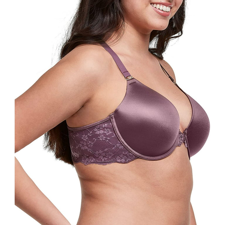 Maidenform Womens Pure Genius T-Back Bra with Lace, 38B, Currant Purple 