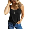 thumbnail image 2 of Tunic Tops for Women Plus Size Solid Color Crew Neck Tee Shirts Leisure Loose Fit Sleeveless Standard Straps Blouses, 2 of 7
