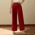 thumbnail image 2 of ohmzyzo Women Solid Color Elastic Waist Sports Casual Pants With Side Pockets Back Pocket, 2 of 8