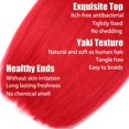 thumbnail image 3 of 66 cm Rojo 3 Paquetes Cabello Trenzado Preestirado Trenza Fácil Profesional Sin Picazón Fibra Sintética Trenzas de Ganchillo Extensiones de Cabello Textura Cabello Trenzado brillar Electrónica, 3 of 5