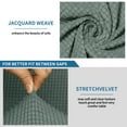 thumbnail image 3 of CJC Corner Stretch Sofa Cover for 5 Seaters, Curved Assembly, 7 Piece Fleece Furniture Protectors, Green, 3 of 7