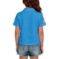 thumbnail image 7 of CCRFTGI 4th of July Pique Polo Shirts for Boys Girls Patriotic 250 Anniversary USA Flag Quick Dry School Uniform Shirts for Kids Summer Lapel Collar T Shirt Shirt Blue 12-13 Years, 7 of 7