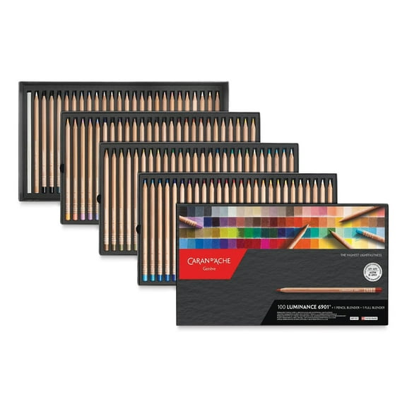 Caran d'Ache Luminance Colored Pencils - Assorted Colors, Set of 100