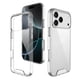 thumbnail image 1 of For iPhone 17 Pro Max Case TPU Frame Clear PC Back Phone Cover, 1 of 5