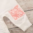 thumbnail image 5 of Newborn Baby Girl Clothes Baby Girl Outfits Long Sleeve Letter Print Romper One Piece Jumpsuit Headband Hat 3PCS Clothing Set 3-6 Months, 5 of 7