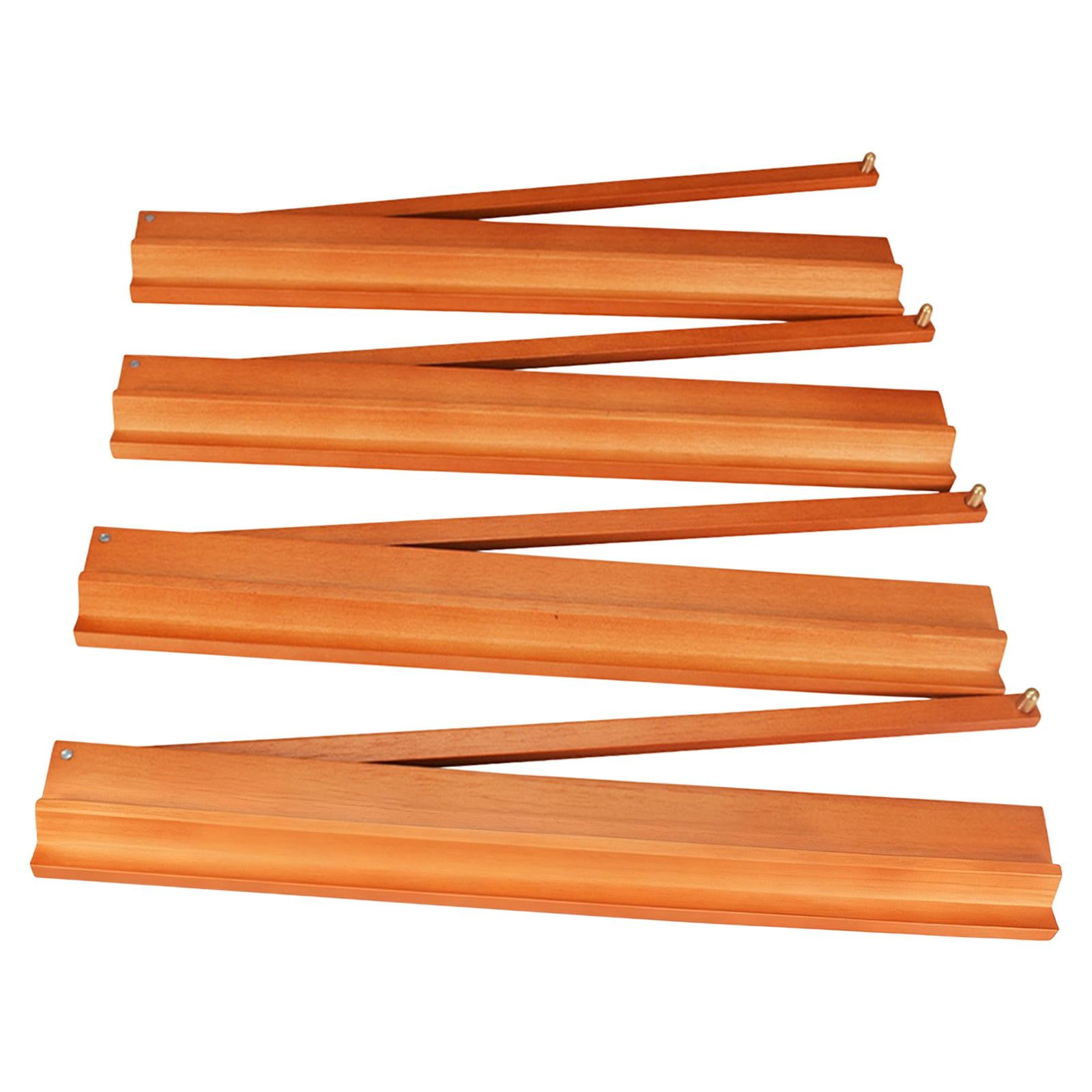 4 Pack Mahjong Game Rack Solid Wood Organizer Smooth Push Rod for Family Parties Gatherings