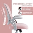 thumbnail image 4 of Ergonomic High-Back Mesh Office Chair - Breathable Waist and Back Support Computer Chair with Adjustable Armrests, Height Adjustment, and 360° Swivel Base(Pink), 4 of 8
