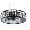 thumbnail image 4 of OUKANING Caged Low Profile Ceiling Fan with Light, 3 Speeds Adjustable,Enclosed Ceiling Fan Lights with Remote, Industrial Ceiling Fans for Living Room, Bedroom, Kitchen (Black3), 4 of 8