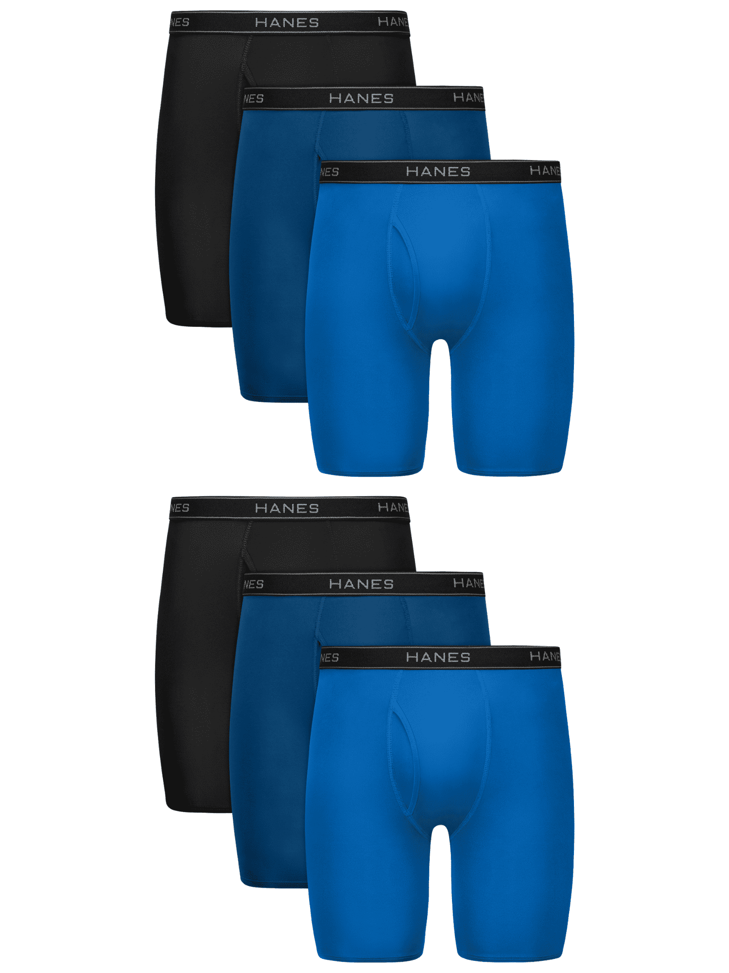 Hanes Men's Performance Boxer Brief Underwear Pack, Stretch