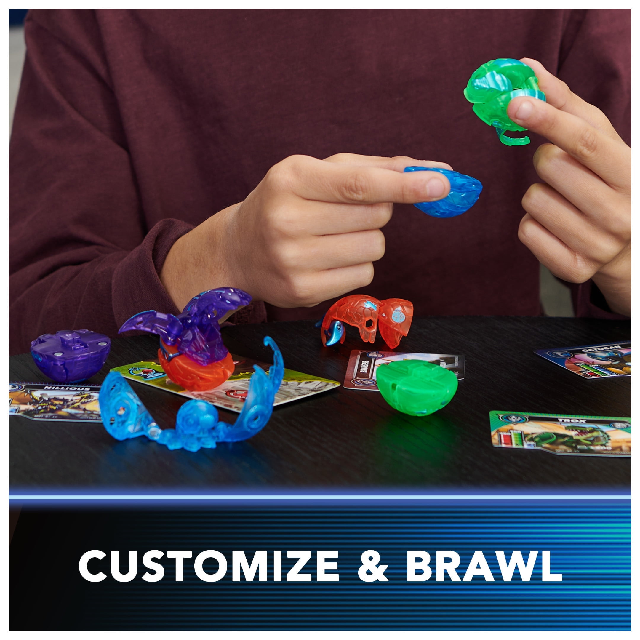 Bakugan Brawl Bros, Customizable 2-Pack Action Figures, Octogan VS
