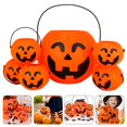 thumbnail image 3 of PENGXIANG 6pcs Decorative Candy Storage Buckets Halloween Pumpkin Buckets for Party, 3 of 6