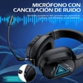 thumbnail image 3 of YUOY Auriculares inalámbricos , compatibles con PS5, PC, PS4, equipados con micrófono con cancelación de ruido, soporte para conexión 2.4G/bluetooth y modo cableado para conectar controles GameCube., 3 of 7