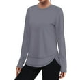 thumbnail image 5 of TrdSipl Women Workout Tops Long Sleeve Quick Dry Upf 50+ Sun Protection Shirts Light-Weight Loose Athletic Tshirts for Workout and Lounge, 5 of 6
