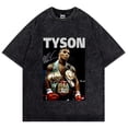 thumbnail image 3 of Mike Tyson-Camiseta Vintage lavada para hombre, Camisa de algodón de gran tamaño, ropa de calle Retro, Camiseta de cuello redondo de verano, 3 of 4