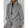 thumbnail image 2 of Women'S Two-Piece Set, Fleece Sweatshirt, Sporty Street Casual Fashion Set for Women, 2 of 10