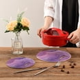 thumbnail image 7 of FREEAMG Purple Marble Round Trivets Pot Holders 2 Pcs, Heat Resistant Cotton Thread Weave Trivets for Hot Dishes, Cooking, Baking, Farmhouse, Kitchen Decor, 7 of 7