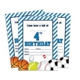 thumbnail image 1 of Darling Souvenir White Birthday Invitation Card Printable Fill or Write In Blank Invites Party Supplies Pack Of 28 5 x 7 Inches, 1 of 5