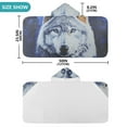 thumbnail image 3 of Wolf in Misty Back Hooded Beach Towel Kids Bath Towels Quick Dry for Pool Swiming 50" x 23.5" Microfiber Soft Bathrobe, 3 of 7