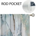 thumbnail image 4 of Teal Blue Gold Marble Kitchen Curtains Abstract Green Ink Bathroom Curtains Window Treatment Drapes Tier Gradient Watercolor Cafe Small Bedroom Short French Door Curtains 2 Panels 28x40 Inch, 4 of 5