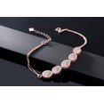 thumbnail image 4 of Gem Stone King 4.19 Ct Oval Cabochon Pink Simulated Opal 18K Rose Gold Plated Silver Bracelet for Women, 4 of 4