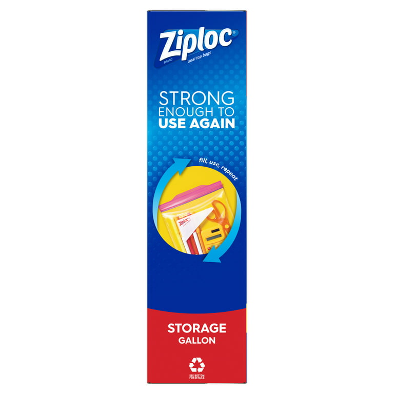 Ziploc® 682258 Gallon Clear 2.7 mil Poly Commercial Food Storage Bag - 10  1/2L x 11H
