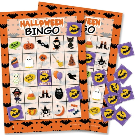 halloween bingo game for kids 24 players