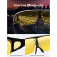 thumbnail image 3 of TINHAO Polarized Night Driving Glasses Fit Over Sunglasses Flip Up UV400 Protection Anti Glare Yellow Lens Wear Over Glasses, 3 of 7