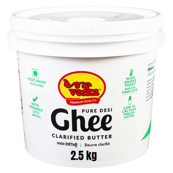 Verka Pure Desi Ghee 2.5 kg Bucket, Clarified Butter