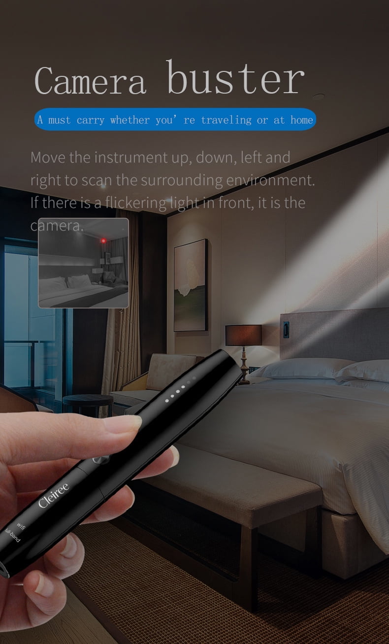 Upgraded Hidden Camera Detector - AI-Powered Anti-Spy Device, GPS Tracker & Bug Detector, Portable RF Signal Scanner for Hotels, Travel, Home & Office