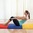 thumbnail image 5 of NiamVelo 6'x2'x1.5" Gymnastics Mat Folding Tumbling Mats 3-Fold Gymnastics Equipment PU Leather Exercise Mat Yoga Mat with Carrying Handles for Home Workout Outdoor, CM, 5 of 9