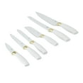thumbnail image 1 of Beautiful 6-Piece White Champagne Gold Knife Set, 1 of 8