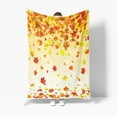 thumbnail image 4 of Fall Throw Blanket,  Fall Maple Leaf Orange Autumn Leaves Halloween Decor Picnic Throw Blanket for Couch Sofa Chairs, Cute Soft Warm Holiday Blankets and Throws for Home, 4 of 6