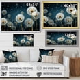 thumbnail image 4 of Designart "White Teal Dandelion Euphony IV" Floral Floater Framed Wall Decor, 4 of 7