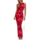 thumbnail image 1 of Vestido PRETTYGARDEN 2026 sin mangas fruncido floral maxi XXL, 1 of 7