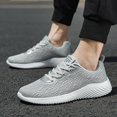 thumbnail image 2 of Sport Shoes for Men Breathable Soft Bottom Sneakers Fashion So𝗅id Color Running Shoes 𝖫a𝖼e Up Casual Trainers Shoes Wide Toe Walking Shoes Non-S𝗅ip Tennis Athlet𝗂c Shoes, 2 of 9